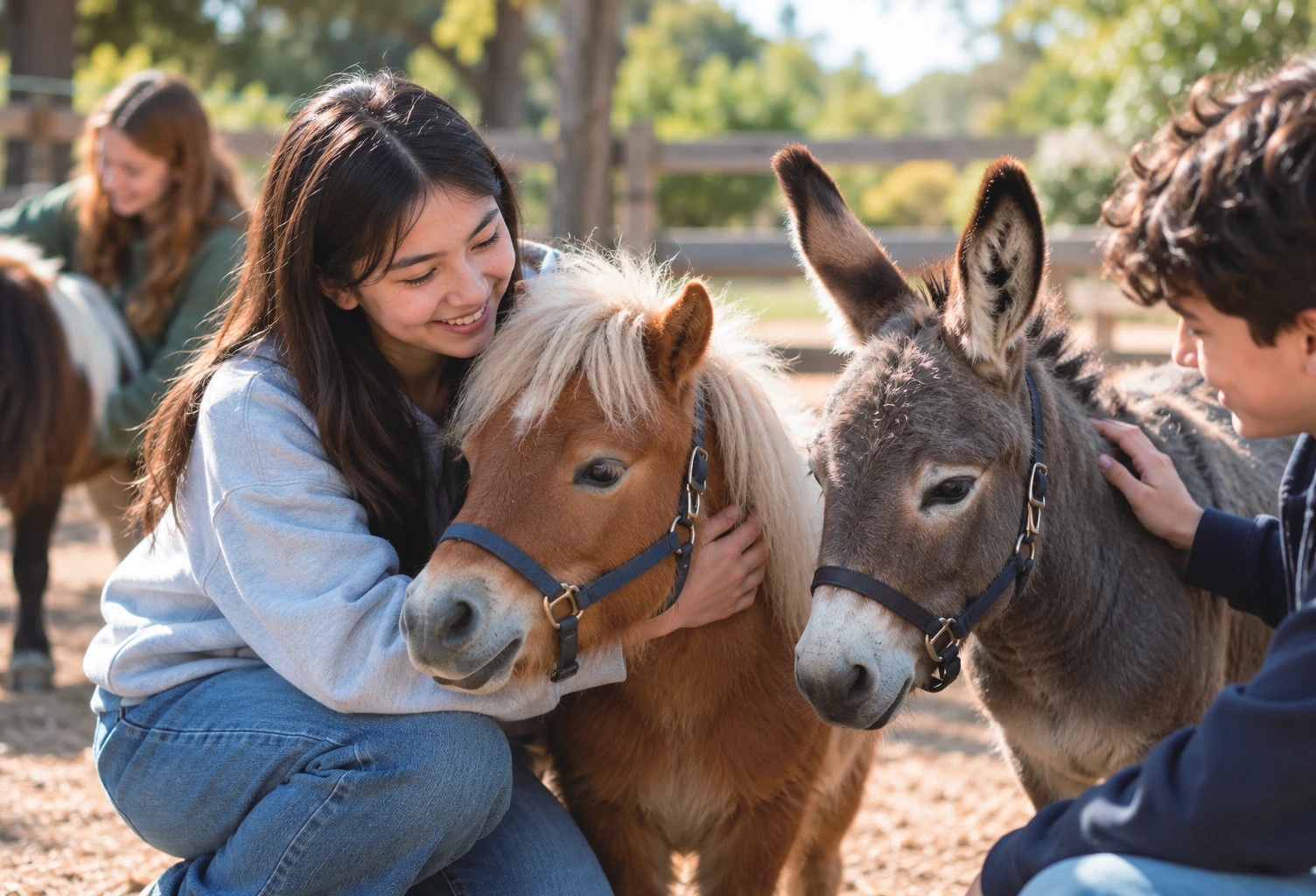 A Short Visit With Miniature Horses and Donkeys May Ease Teen Stress - In Spotlight