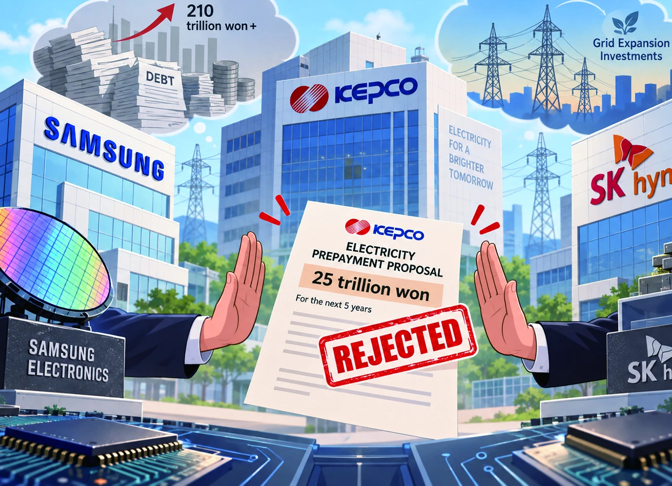 Samsung, SK hynix Decline Kepco’s Electricity Prepayment Offer - National News I